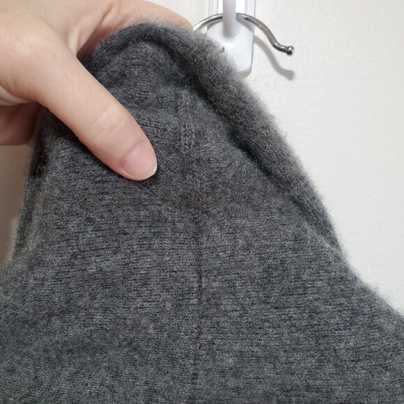 HUDSON NORTH 100% Cashmere Robe Cardigan Sweater Tie Waist Grey Women's Medium - Picture 14 of 14